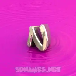 n in Pink Graffiti style - 3D name wallpaper