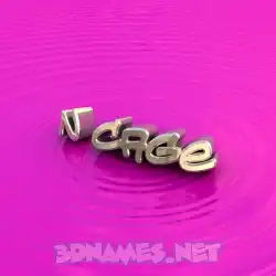 n cage in Pink Graffiti style - 3D name wallpaper