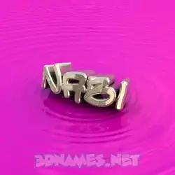 nabi in Pink Graffiti style - 3D name wallpaper