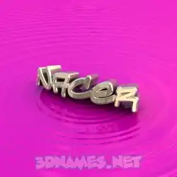 nacer in Pink Graffiti style - 3D name wallpaper