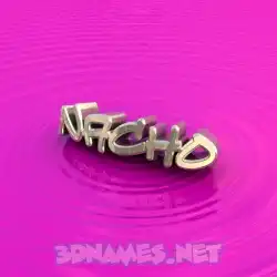 nacho in Pink Graffiti style - 3D name wallpaper