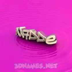 nadde in Pink Graffiti style - 3D name wallpaper