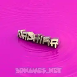 nadhira in Pink Graffiti style - 3D name wallpaper