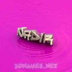 nadir in Pink Graffiti style - 3D name wallpaper