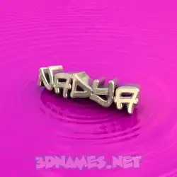 nadya in Pink Graffiti style - 3D name wallpaper