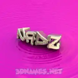 nadz in Pink Graffiti style - 3D name wallpaper