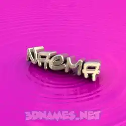 naema in Pink Graffiti style - 3D name wallpaper