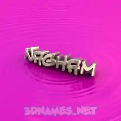nagham in Pink Graffiti style - 3D name wallpaper