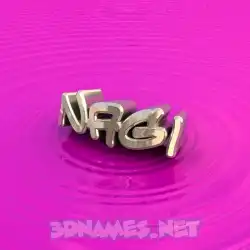 nagi in Pink Graffiti style - 3D name wallpaper