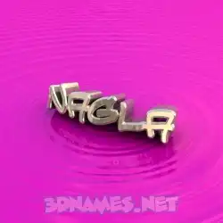 nagla in Pink Graffiti style - 3D name wallpaper