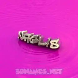 naglis in Pink Graffiti style - 3D name wallpaper