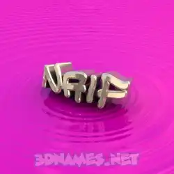 naif in Pink Graffiti style - 3D name wallpaper