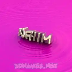naiim in Pink Graffiti style - 3D name wallpaper