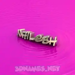 nailesh in Pink Graffiti style - 3D name wallpaper