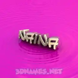 naina in Pink Graffiti style - 3D name wallpaper