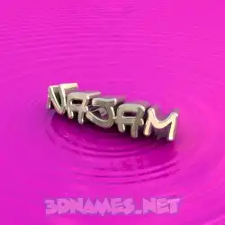 najam in Pink Graffiti style - 3D name wallpaper
