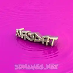 najdat in Pink Graffiti style - 3D name wallpaper
