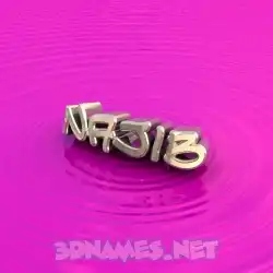 najib in Pink Graffiti style - 3D name wallpaper
