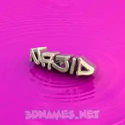najid in Pink Graffiti style - 3D name wallpaper