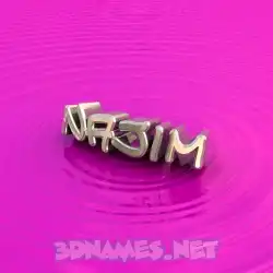 najim in Pink Graffiti style - 3D name wallpaper
