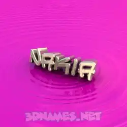 nakia in Pink Graffiti style - 3D name wallpaper