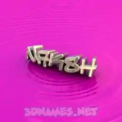 naksh in Pink Graffiti style - 3D name wallpaper