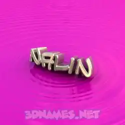 nalin in Pink Graffiti style - 3D name wallpaper