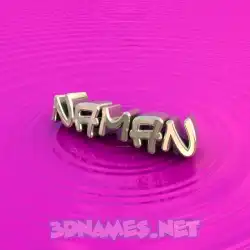 naman in Pink Graffiti style - 3D name wallpaper