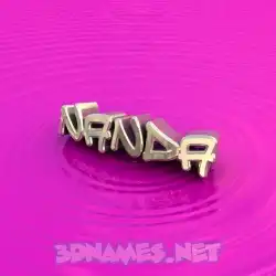 nanda in Pink Graffiti style - 3D name wallpaper