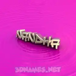 nandha in Pink Graffiti style - 3D name wallpaper