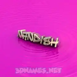 nandish in Pink Graffiti style - 3D name wallpaper