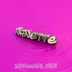 nanette in Pink Graffiti style - 3D name wallpaper