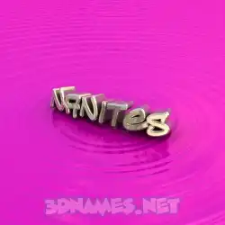 nanites in Pink Graffiti style - 3D name wallpaper
