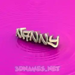 nanny in Pink Graffiti style - 3D name wallpaper