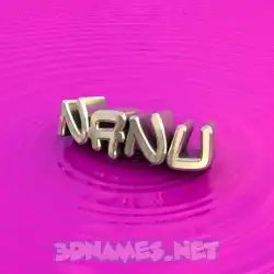 nanu in Pink Graffiti style - 3D name wallpaper