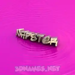 napster in Pink Graffiti style - 3D name wallpaper