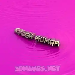 naresh kumar in Pink Graffiti style - 3D name wallpaper