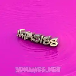 narjiss in Pink Graffiti style - 3D name wallpaper