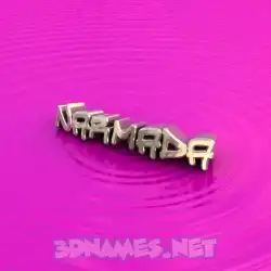 narmada in Pink Graffiti style - 3D name wallpaper