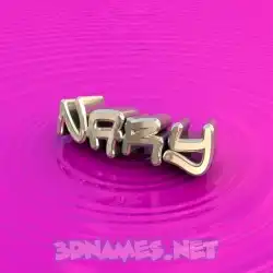 nary in Pink Graffiti style - 3D name wallpaper