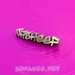 nasheef in Pink Graffiti style - 3D name wallpaper
