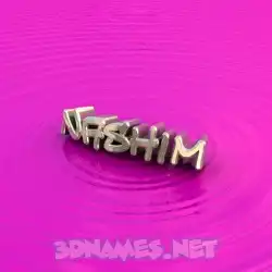 nashim in Pink Graffiti style - 3D name wallpaper