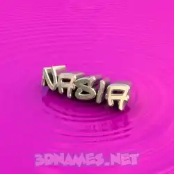 nasia in Pink Graffiti style - 3D name wallpaper