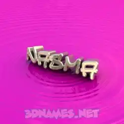 nasma in Pink Graffiti style - 3D name wallpaper