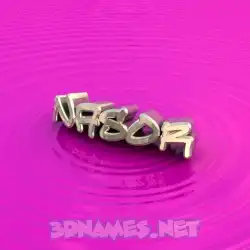 nasor in Pink Graffiti style - 3D name wallpaper