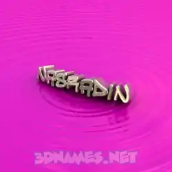 nasradin in Pink Graffiti style - 3D name wallpaper