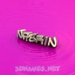 nasrin in Pink Graffiti style - 3D name wallpaper