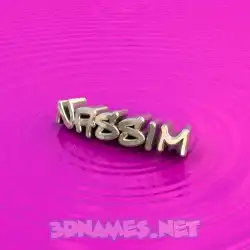 nassim in Pink Graffiti style - 3D name wallpaper