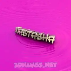 nastasha in Pink Graffiti style - 3D name wallpaper