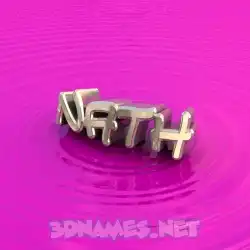 nath in Pink Graffiti style - 3D name wallpaper